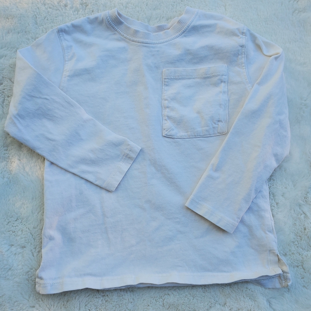 Kids Zara  White Long Sleeve Shirt Size 3/4T